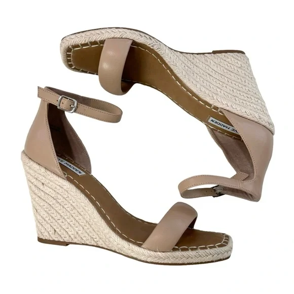 Steve Madden Submit Ankle Strap Espadrille Wedge Sandals Size 10M - Picture 5 of 16